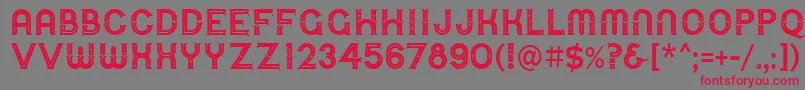 UrbanCircusDeco Font – Red Fonts on Gray Background