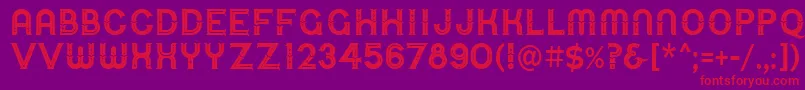 UrbanCircusDeco Font – Red Fonts on Purple Background