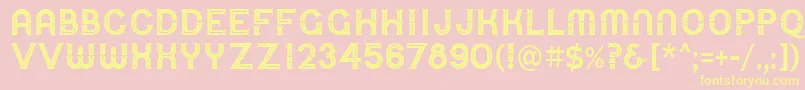 UrbanCircusDeco Font – Yellow Fonts on Pink Background