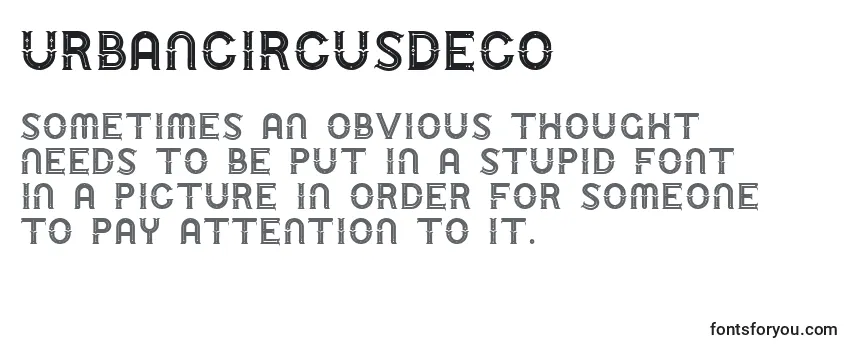UrbanCircusDeco フォントのレビュー