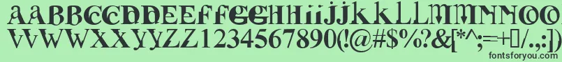 Fusirg Font – Black Fonts on Green Background