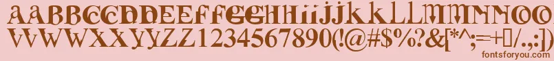 Fusirg Font – Brown Fonts on Pink Background