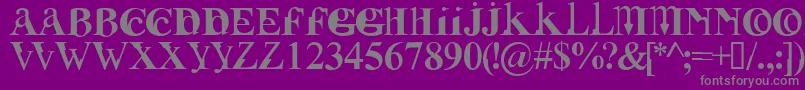 フォントFusirg – 紫の背景に灰色の文字