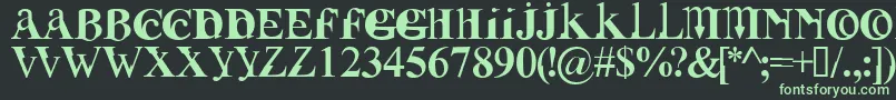 フォントFusirg – 黒い背景に緑の文字