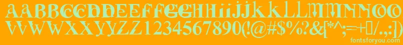 Fusirg Font – Green Fonts on Orange Background