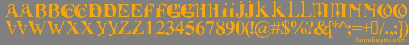 Fusirg-Schriftart – Orangefarbene Schriften auf grauem Hintergrund