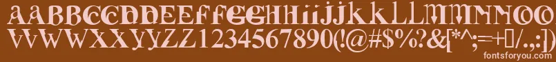 Fusirg Font – Pink Fonts on Brown Background