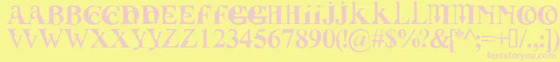 Fusirg Font – Pink Fonts on Yellow Background