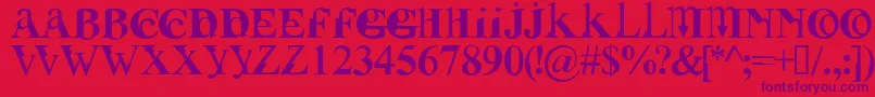 Fusirg Font – Purple Fonts on Red Background