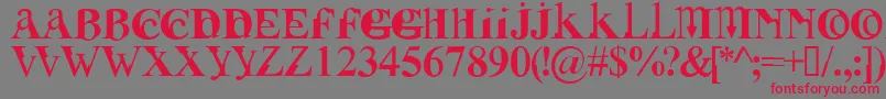 Fusirg Font – Red Fonts on Gray Background