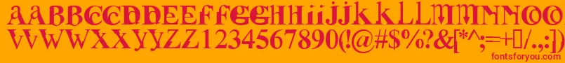 Fusirg Font – Red Fonts on Orange Background