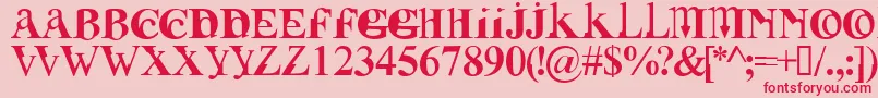 Fusirg Font – Red Fonts on Pink Background