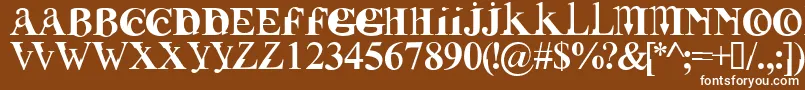 フォントFusirg – 茶色の背景に白い文字