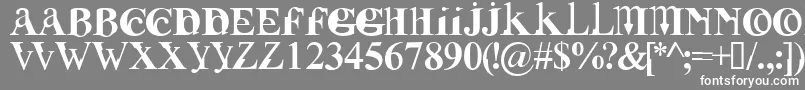 フォントFusirg – 灰色の背景に白い文字