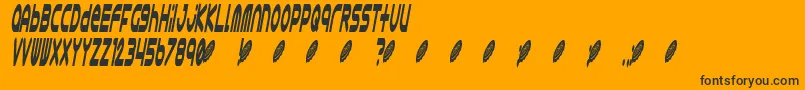 Astro868 Font – Black Fonts on Orange Background