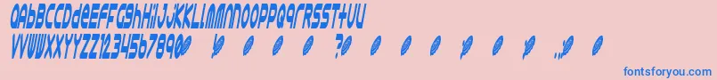 Astro868 Font – Blue Fonts on Pink Background