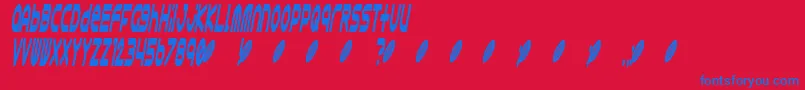 Astro868 Font – Blue Fonts on Red Background