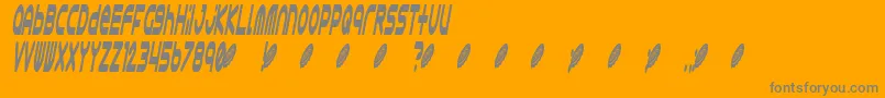 Astro868-Schriftart – Graue Schriften auf orangefarbenem Hintergrund