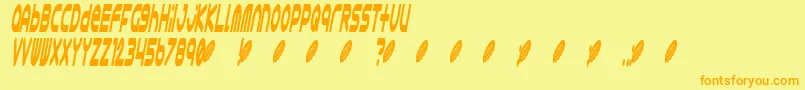Astro868 Font – Orange Fonts on Yellow Background