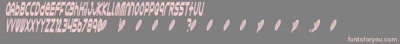 Astro868-fontti – vaaleanpunaiset fontit harmaalla taustalla