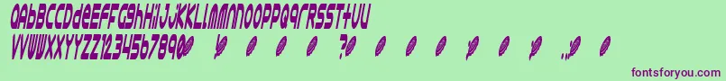 Astro868 Font – Purple Fonts on Green Background