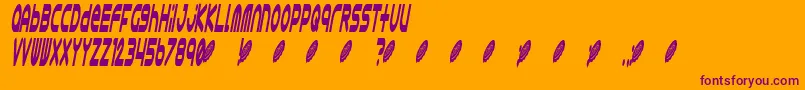 Astro868 Font – Purple Fonts on Orange Background