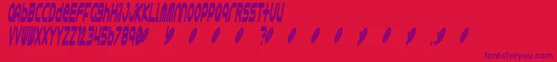 Astro868 Font – Purple Fonts on Red Background