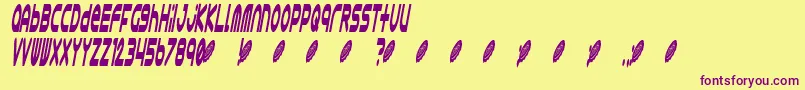 Astro868 Font – Purple Fonts on Yellow Background