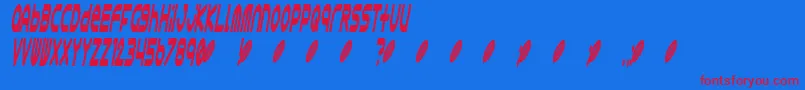 Astro868 Font – Red Fonts on Blue Background