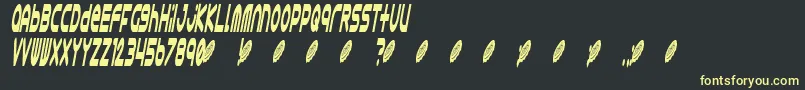 フォントAstro868 – 黒い背景に黄色の文字