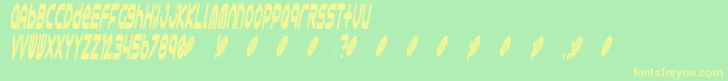 Astro868 Font – Yellow Fonts on Green Background