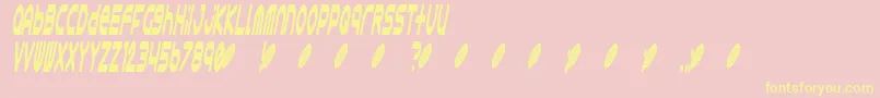 Astro868 Font – Yellow Fonts on Pink Background