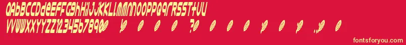 Astro868 Font – Yellow Fonts on Red Background