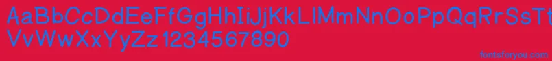 Amanoregulold Font – Blue Fonts on Red Background