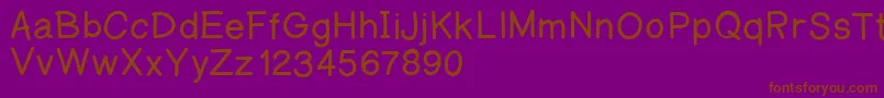 Amanoregulold-Schriftart – Braune Schriften auf violettem Hintergrund