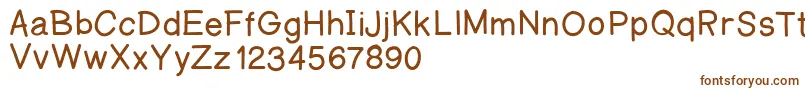 Amanoregulold-fontti – ruskeat fontit valkoisella taustalla