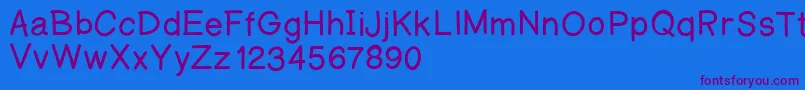 Amanoregulold Font – Purple Fonts on Blue Background