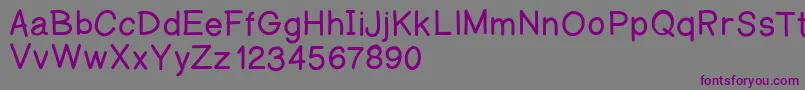 Amanoregulold-fontti – violetit fontit harmaalla taustalla