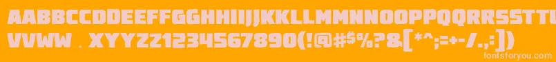 Destroyearthbb Font – Pink Fonts on Orange Background