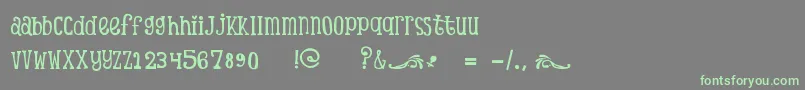 ScTinasBabyShowerDemo Font – Green Fonts on Gray Background