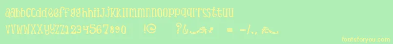 ScTinasBabyShowerDemo Font – Yellow Fonts on Green Background