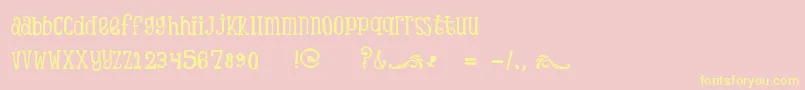 ScTinasBabyShowerDemo Font – Yellow Fonts on Pink Background