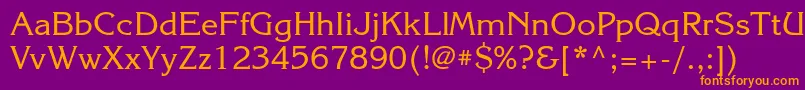 Korinnaett Font – Orange Fonts on Purple Background