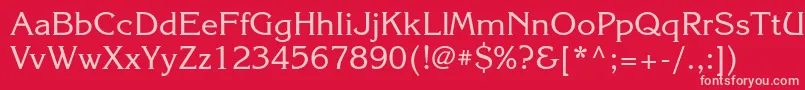 Korinnaett Font – Pink Fonts on Red Background