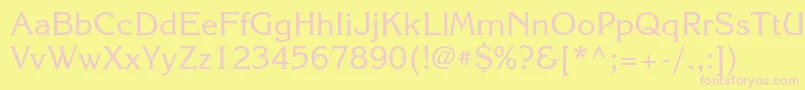 Korinnaett Font – Pink Fonts on Yellow Background