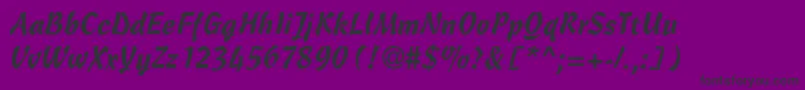 Шрифт CassockRegularDb – чёрные шрифты на фиолетовом фоне