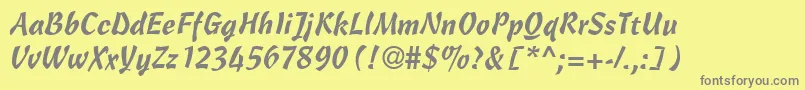 CassockRegularDb Font – Gray Fonts on Yellow Background