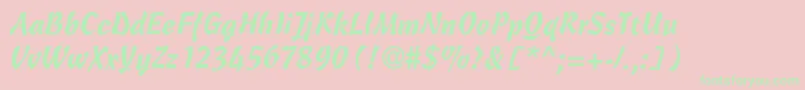 CassockRegularDb Font – Green Fonts on Pink Background