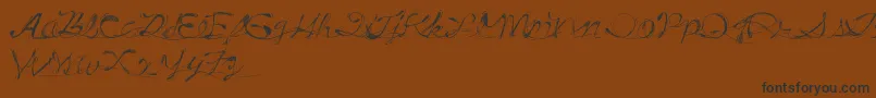 DrunkTattoo Font – Black Fonts on Brown Background