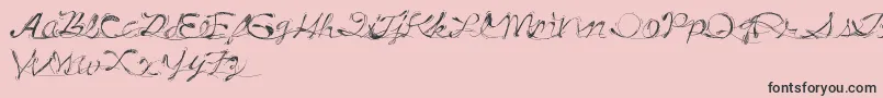 Шрифт DrunkTattoo – чёрные шрифты на розовом фоне